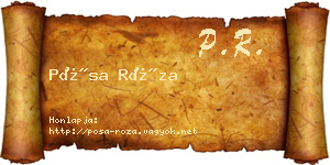 Pósa Róza névjegykártya