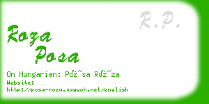 roza posa business card